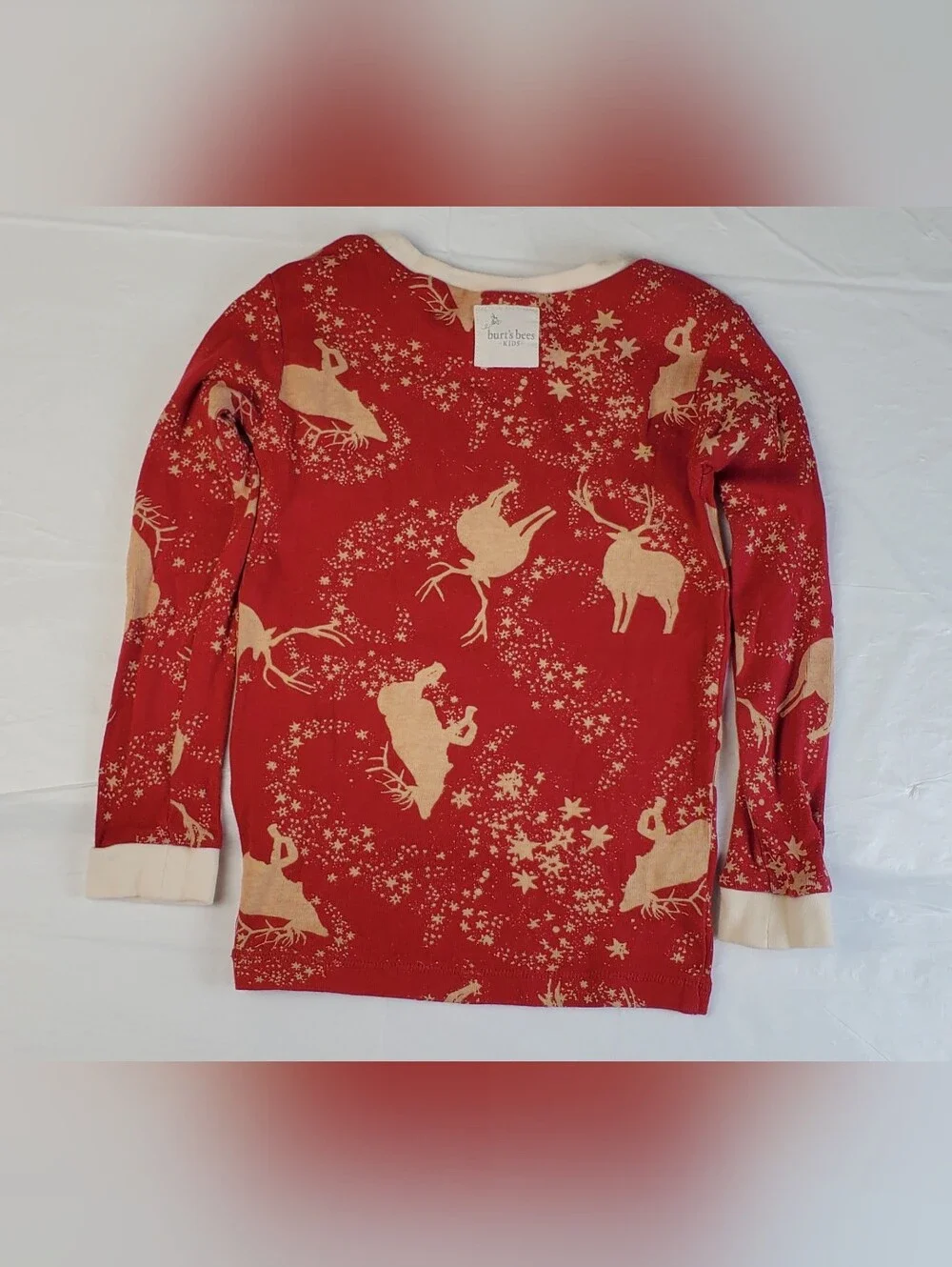 Burts Bees Kids Christmas Holiday Reindeer Pajamas 2-Piece - Size 3T - GUC